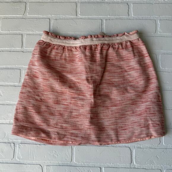 Fossil Women's Pink Lined Cotton Blend Pullon Tie Waist Mini Skirt sz M - Picture 2 of 5